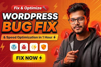 fix wordpress bug and wordpress speed optimization in 1 hour