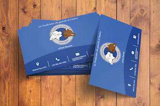 create a professional business card and brand identity