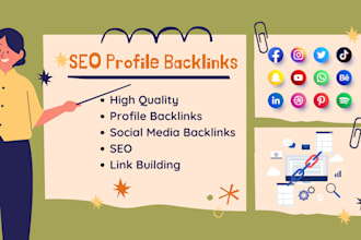 create social media profiles backlink for SEO business