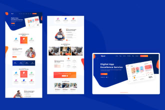 create bussiness landing page design or sales page design using elementor pro