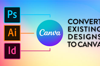 transfer existing graphics design into canva for easy edit