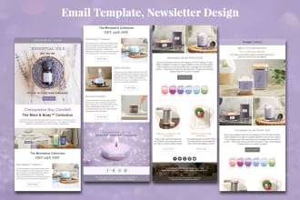 design custom klaviyo, mailchimp email newsletter template