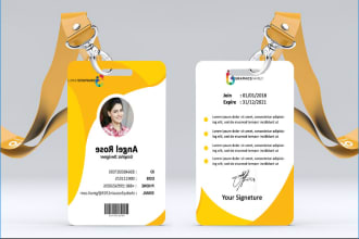unique office id card  design