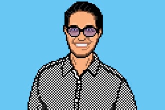 make pixel art, characters, people, avatar, face, cartoon portrait for you