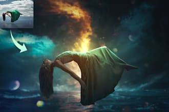 do photoshop editing, photo manipulation and image compositing