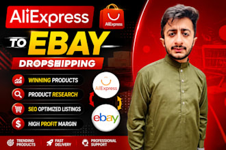 do aliexpress to ebay dropshipping product research and listing