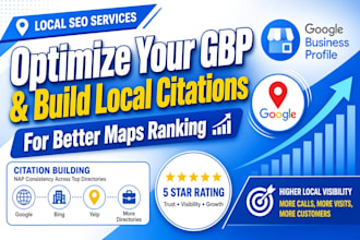 optimize your gbp and build local citations for better maps ranking