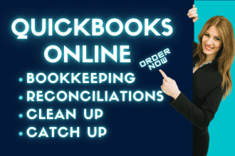 do quickbooks online bookkeeping bank reconciliation clean up and catch up