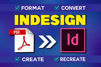 create, recreate, redesign and convert pdf to indesign