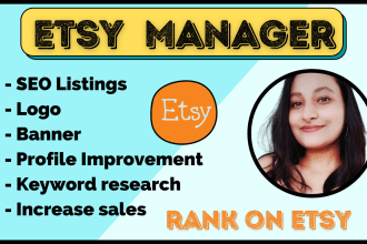 setup etsy store SEO optimized listings and improve ranking