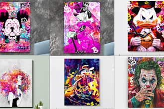 create an amazing canvas wall art similar to ikonick canvas design