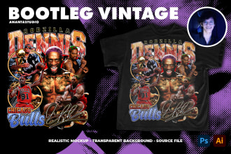 professionally design high quality 90s bootleg vintage rap tee