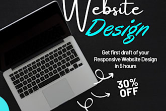 design responsive website with content upload in 5 hours