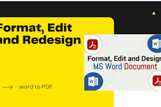 format, edit and redesign ms word document