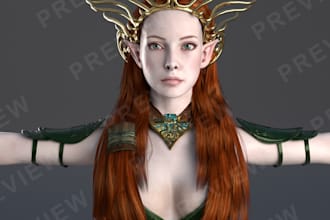 create 3d model character for game