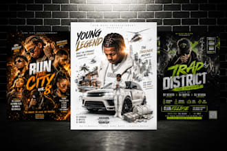 design eye catching rap hip hop and party flyer design
