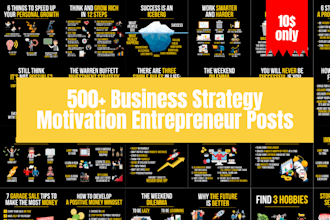 design 520 and 160 business infographics , motivation posts