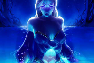 make a fantasy character art or dnd character art