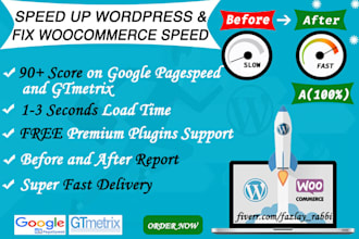 speed up wordpress website and fix woocommerce speed