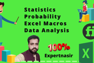 teach statistics and calculate excel function formulas and macros