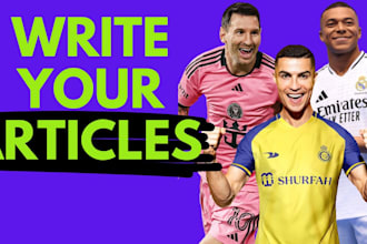make football articles for your blog or website