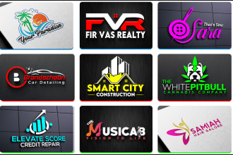 do trendy unique and modern business logo design in 24 hrs