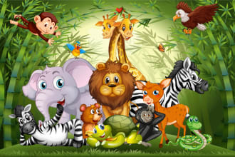 design animal mascot or cartoon logo for you