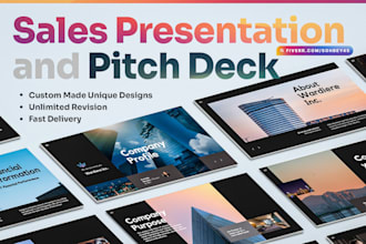 rewrite, design powerpoint sales presentation and pitch deck