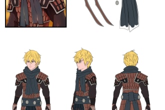 create a character design sheet for comic, dnd, anime, etc