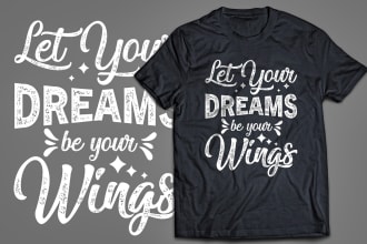 do custom merchandise typography t shirt design