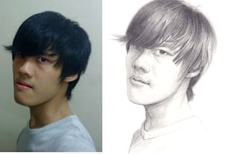 draw you a portrait in black and white