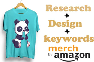 make custom trendy, tshirt design for your merch by amazon