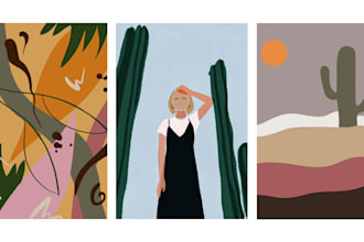 draw a flat illustration for a website, poster or anything