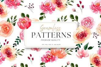 design watercolor seamless pattern for printing