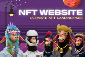 create a modern nft website or nft landing page design