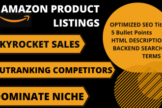 do amazon listing copywriting, SEO listing optimization, product description