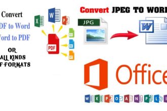 convert PDF to word, excel, png, jpg, ppt or any format