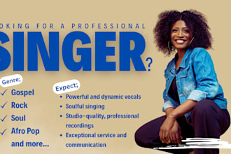 be your professional female lead and background singer