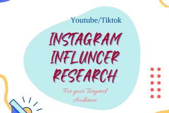 find best  influencers with email list with research for promotion