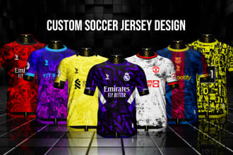 custom design of football, soccer team jersey