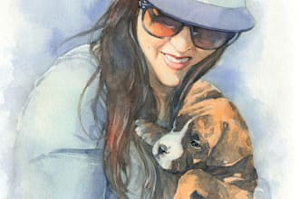 draw a watercolor portrait