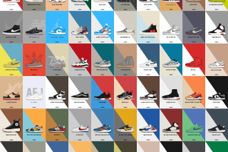 sell sneaker posters illustration file for you