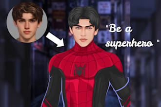 make avengers and marvel character from your photo