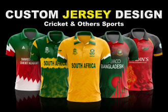 custom design of cricket team jersey