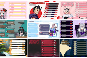 make awesome vtuber or streamer stream schedule