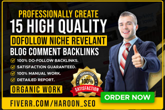 provide 15 dofollow niche relevant white hat SEO backlinks