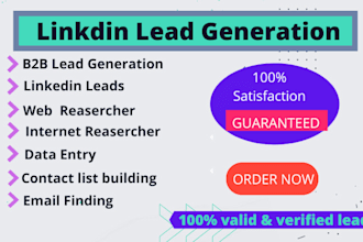 do targeted linkedin and b2b lead generation for any industries