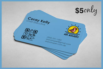 design an attractive business card with a qr code