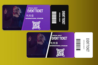 design professional event tickets, raffle tickets,