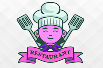 attractive creative modern restaurant and food logo design